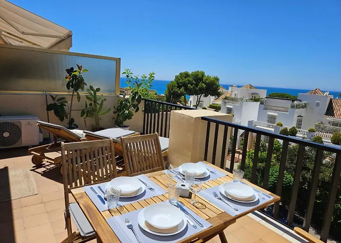 Sea View Penthouse Romana Playa Elviria 아파트 마르베야