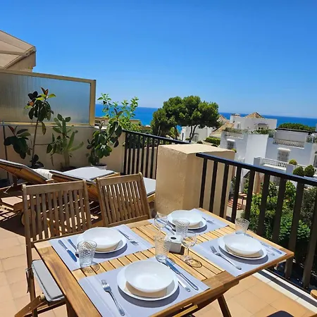 Sea View Penthouse Romana Playa Elviria Lejlighed Marbella